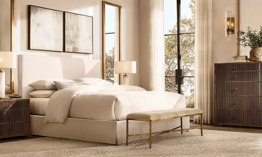 歐美式 輕奢絨布床尾凳 長椅