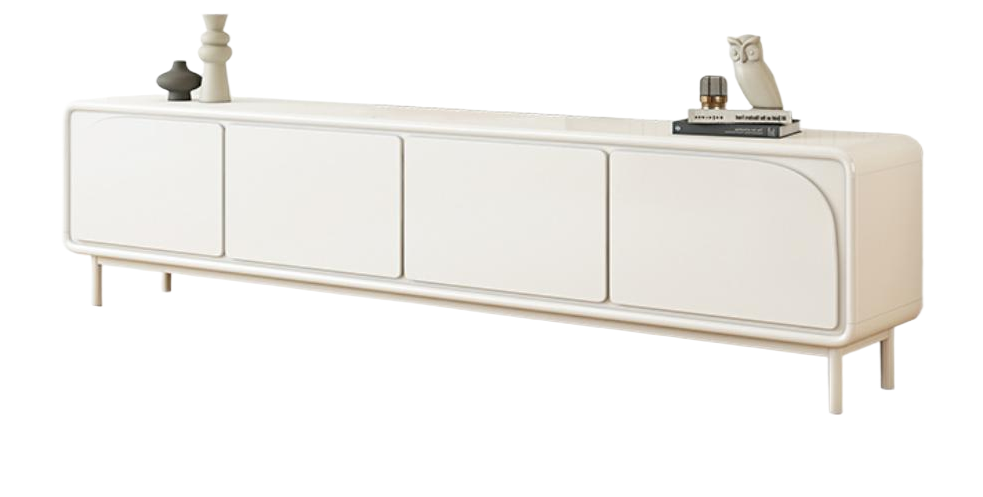 奶油風 現代簡約 實木脚 四門電視櫃ES605#OL