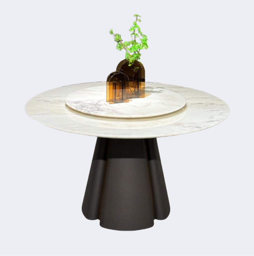 義式極簡 奢石 芬迪粉 帶轉盤圓臺SL-2507#