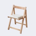 北歐風 實木 軟包坐墊 折疊椅