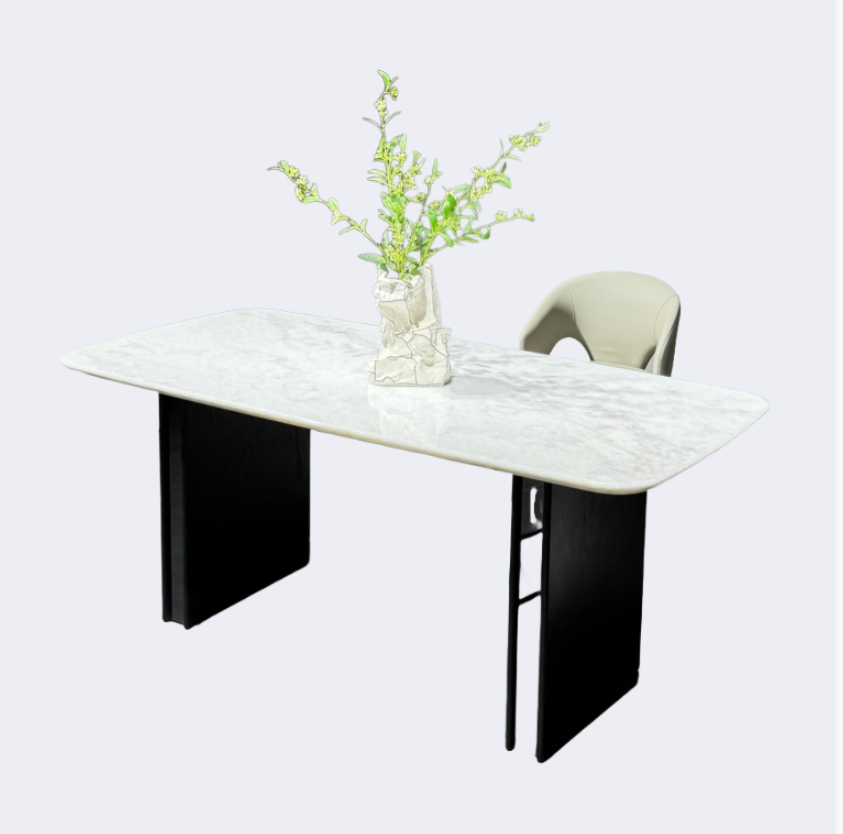 義式極簡 奢石 潘多拉白 長形餐臺SL-2295#