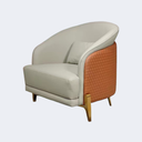 義式輕奢 軟包高背 皮面休閑單椅YFN-K112