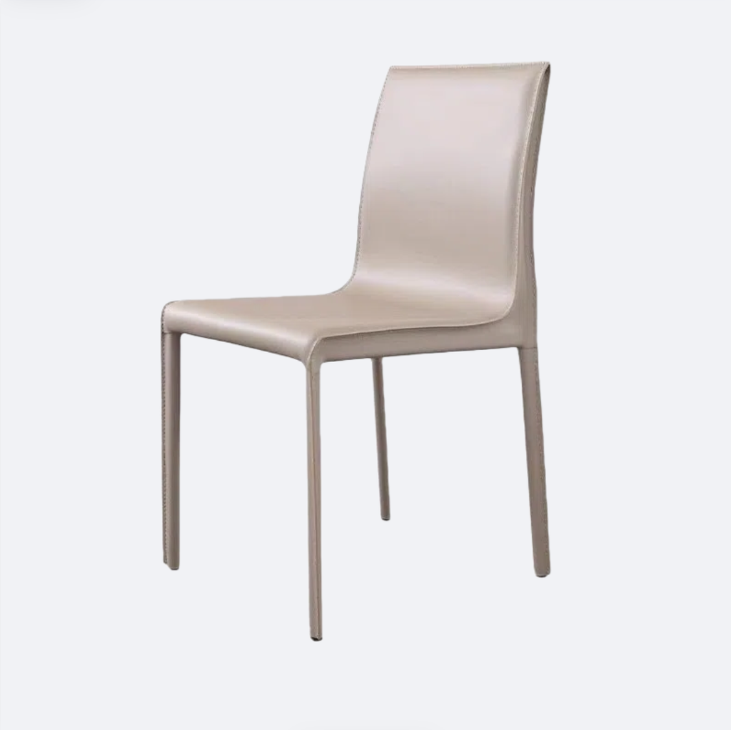 意式極簡 馬鞍皮 餐椅