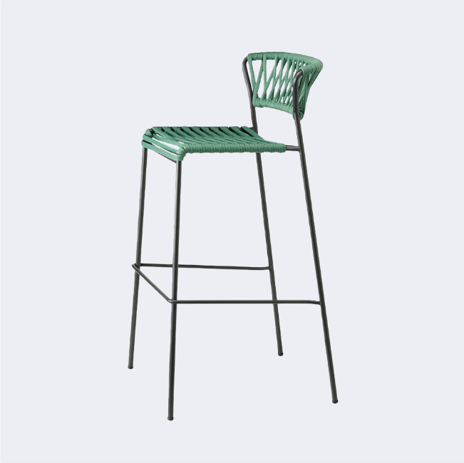 戶外桌椅 繩編 弧形靠背 高脚椅FBL-SY-Z06