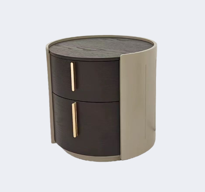 現代簡約 實木 烤漆面 圓形儲物櫃ST204