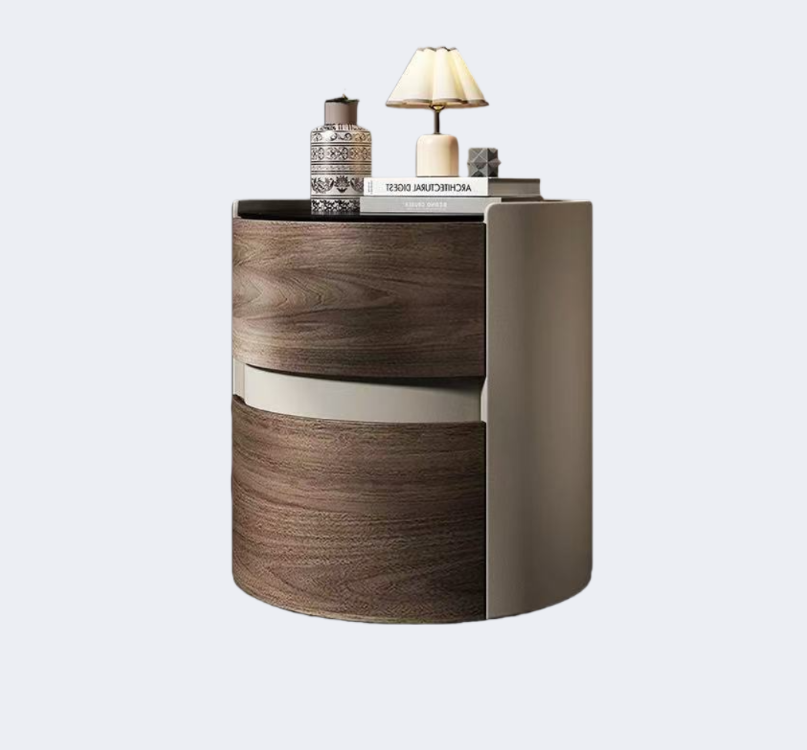 現代簡約 捫皮面 圓形儲物櫃ST028#