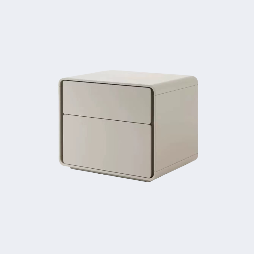 現代簡約 雙抽 底座款 烤漆面儲物櫃ST079B#