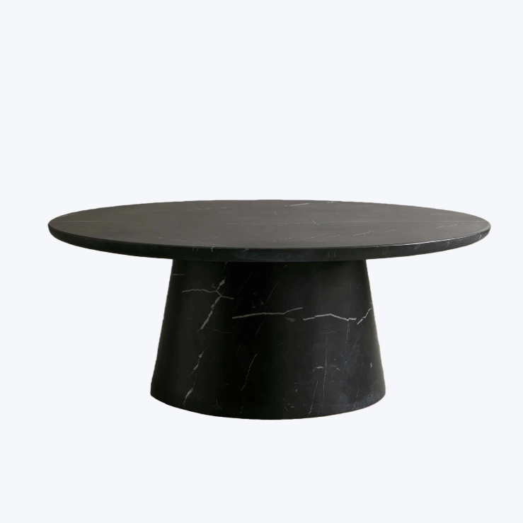 天然大理石茶几 咖啡桌（黑）