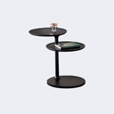 現代簡約 可旋轉面板 雙層圓形邊几ST240