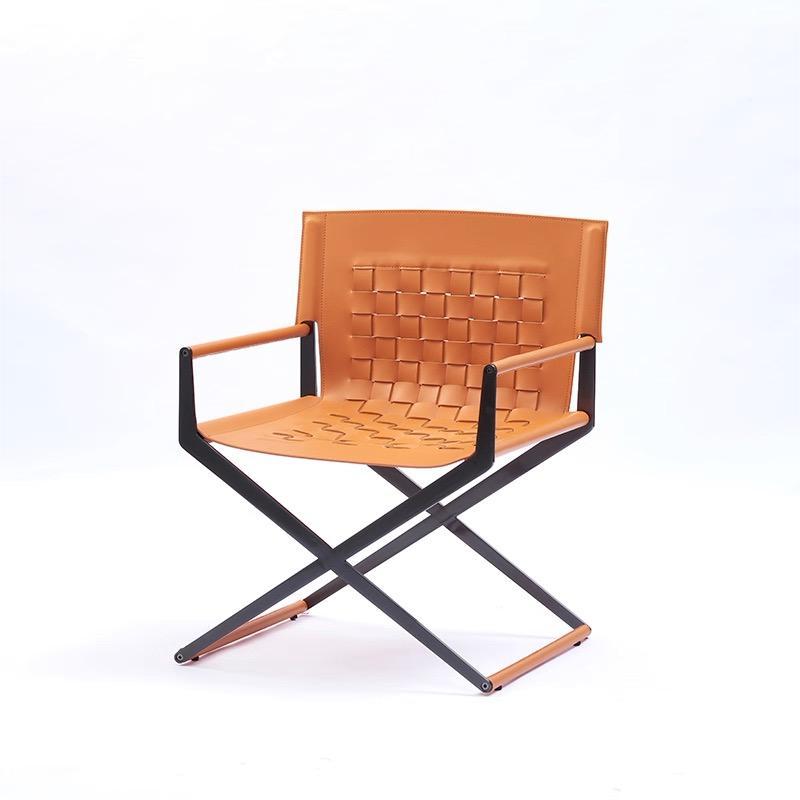 Roma系列編織皮休閒椅RM-LC-002棕