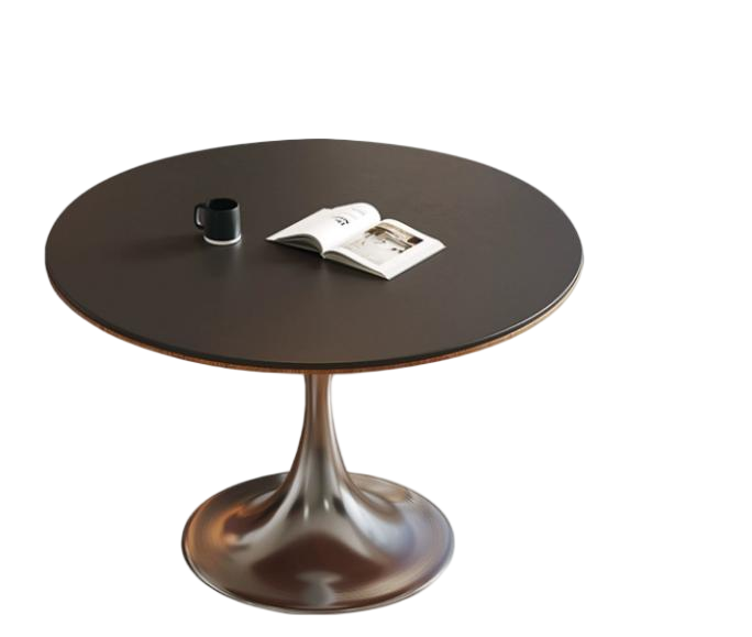 中古風 岩板 圓形餐桌QC-53#OL