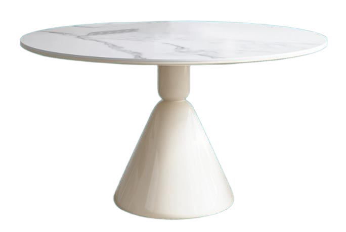 中古風 岩板 圓形餐桌QC-016#OL