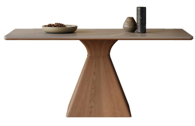 中古風 岩板 長形實木餐桌765#OL