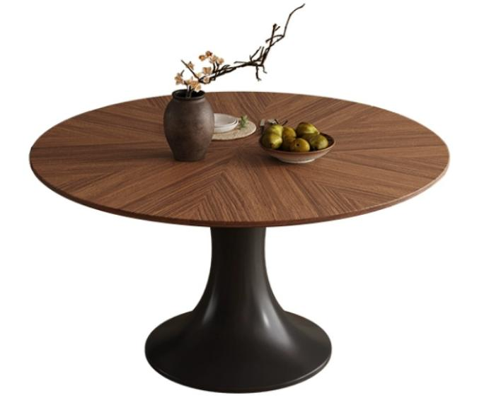 中古風 加厚實木 圓形餐桌QC-60#OL