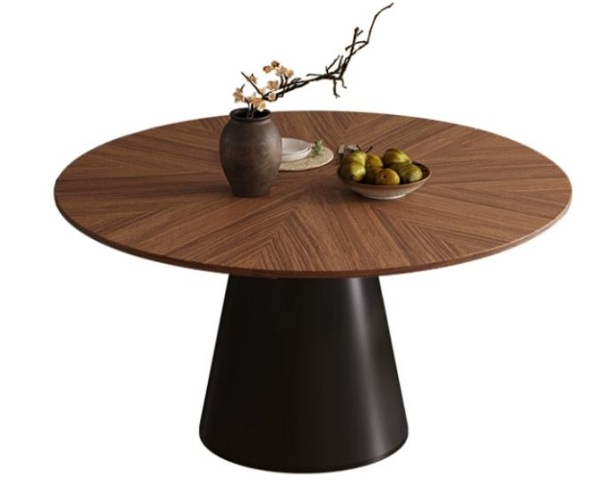 中古風 加厚實木 圓形餐桌QC-59#OL