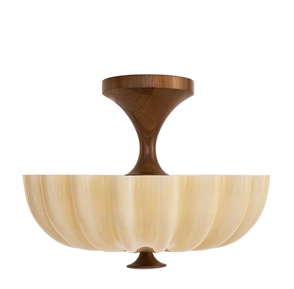 中古風 實木玻璃燈罩 ES#三色變光