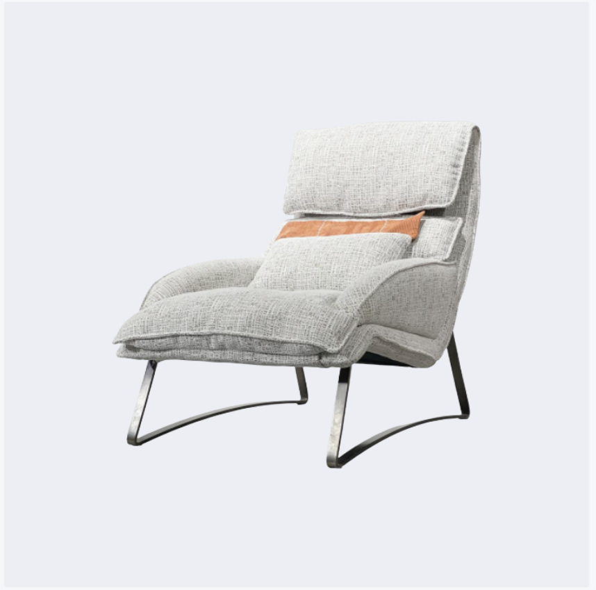 義式極簡 設計師款 五金架 高背躺椅YFN-K273