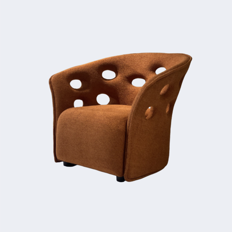 義式極簡 設計師款 異形 扶手椅YFN-蓮藕