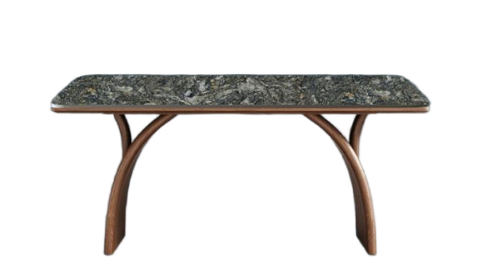 中古風 岩板 長形實木餐桌907#OL