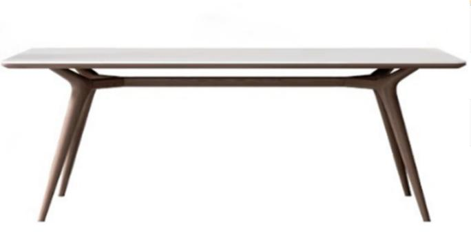 中古風 岩板 長形實木餐桌914#OL