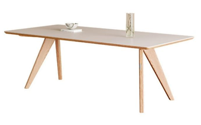 北歐風 岩板 長形實木餐桌901#OL