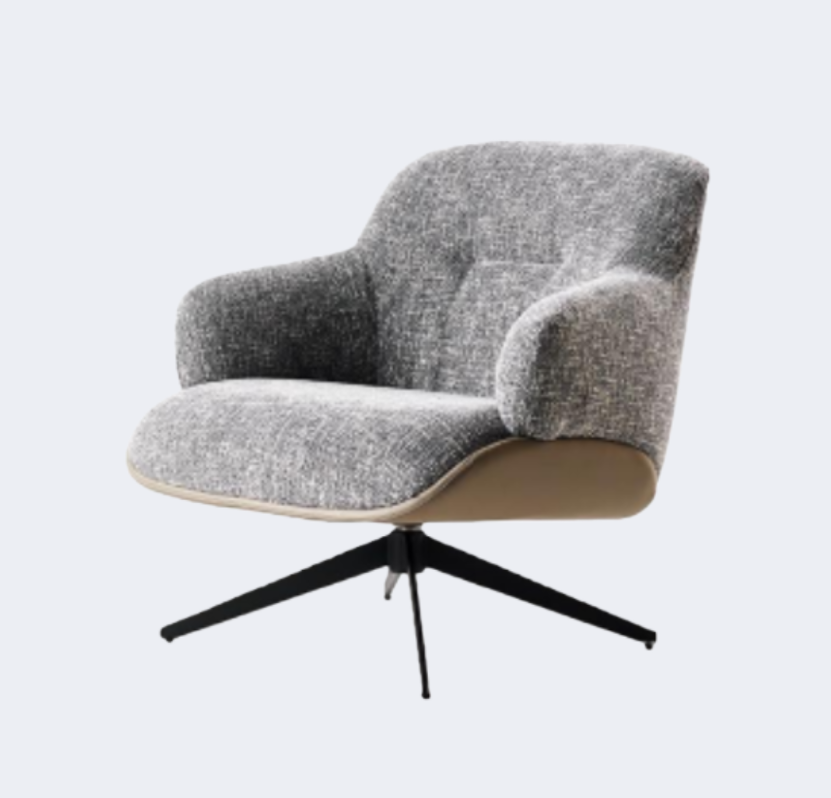 義式極簡  設計師款 布藝休閑單椅YFN-K041