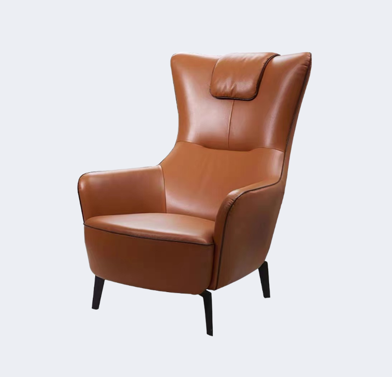 義式極簡 皮面 高背老虎椅YFN-AC018