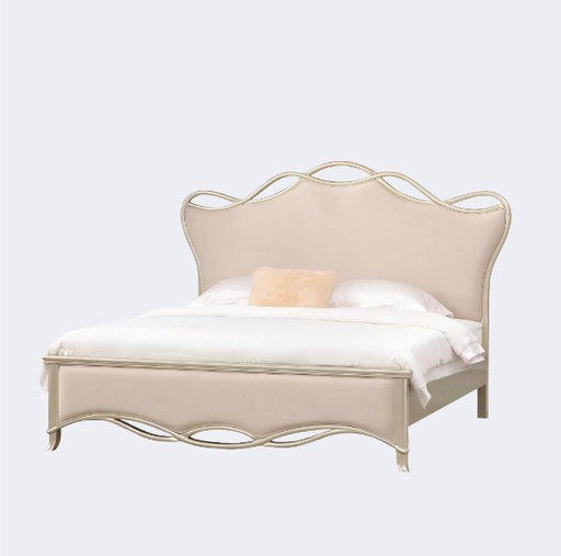 歐美式 真皮軟靠 1.8米 實木絲帶床QJ-FA11床