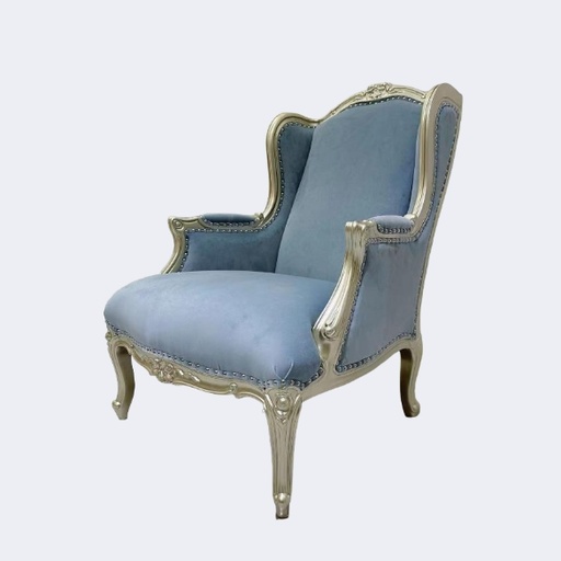 歐美式 雕花 實木 布藝單椅QJ-FX003休閒椅