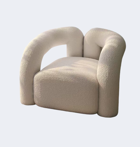 義式極簡  設計師款 異形 布藝扶手YFN-K040