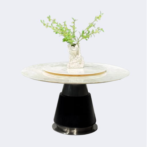 義式極簡 奢石 皇家白玉 帶轉盤圓臺SL-2285#