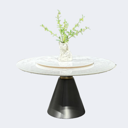 義式極簡 奢石 潘多拉白 帶轉盤圓臺SL-2297#