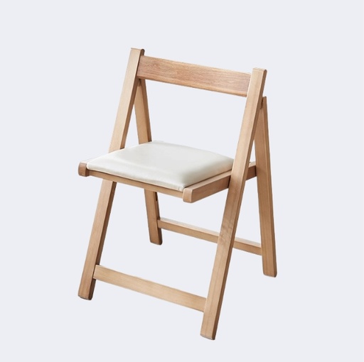 北歐風 實木 軟包坐墊 折疊椅