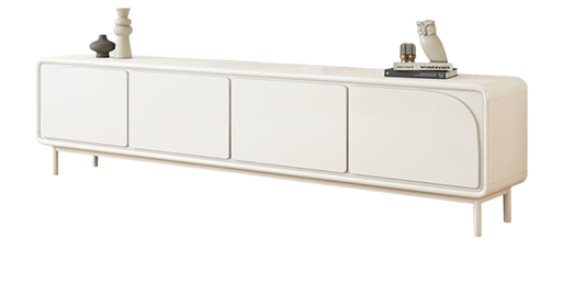 奶油風 現代簡約 實木脚 四門電視櫃ES605#OL