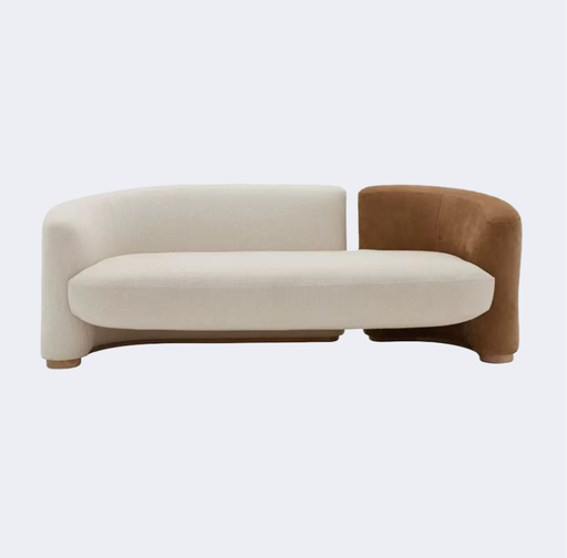 義式極簡 設計師款 弧形 布藝沙發QY-S1599