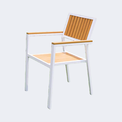 戶外家具 白框竪紋 休閑單椅FBL-SY-C28