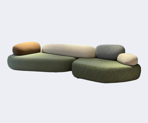 義式極簡 設計師款 布藝 鵝卵石沙發QY-S1587