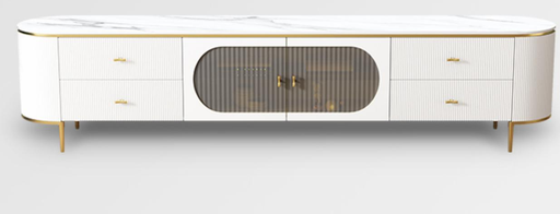 輕奢風 烤漆岩板面 實木雙層電視櫃806#OL