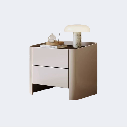 現代簡約 雙層抽屜 烤漆面床頭櫃ST211