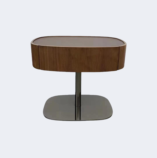 現代簡約 金屬底座 實木床頭櫃ST-S02