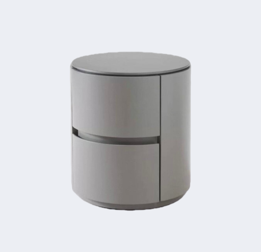 現代簡約 隱形拉手 圓形烤漆面床頭櫃ST269