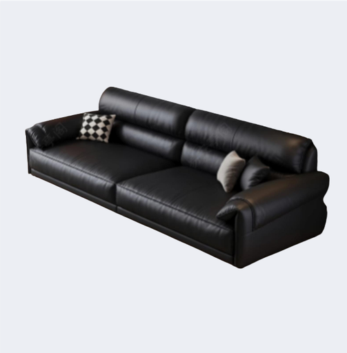 義式極簡風 大象耳朵頭 皮面沙發OL-博拉#