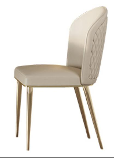 輕奢風  高度回彈海綿 不鏽鋼脚餐椅刺綉椅#OL