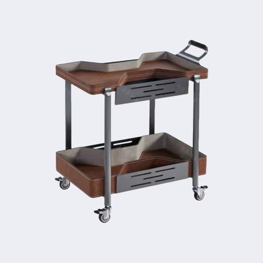 現代簡約 皮飾面 可手推邊几ST259