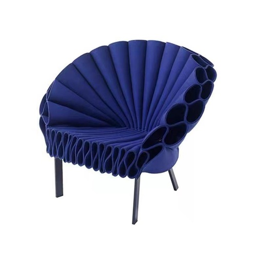 Roma系列孔雀單人休閒椅RM-LC-001藍