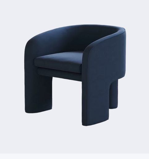 義式極簡 設計師款 布藝 弧形靠背椅YFN-K138