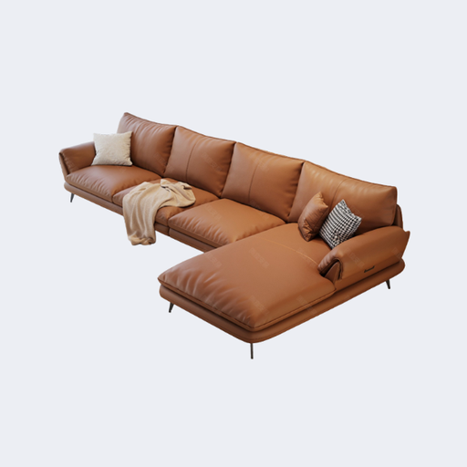 中古風 金屬脚 大座深皮沙發OL-2986#