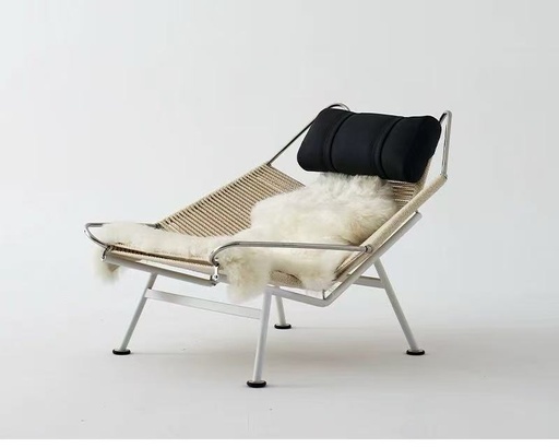 義式極簡 設計師款 五金架 旗繩躺椅YFN-K165