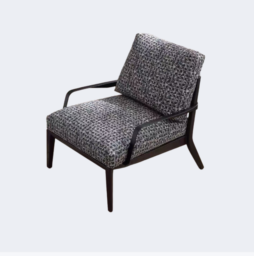 義式極簡 設計師款 布藝 實木扶手椅YFN-K176