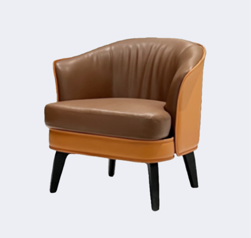 義式極簡 設計師款 實木脚 扶手椅YFN-K213